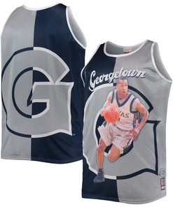 Allen Iverson Georgetown Hoyas Mitchell & Ness Sublimated Player Big & Tall Tank Top - Navy/gray Ncaa