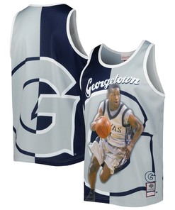 Allen Iverson Georgetown Hoyas Mitchell & Ness Sublimated Player Tank Top - Navy/gray Ncaa