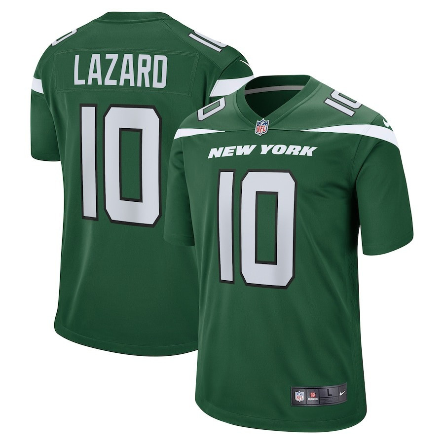 Allen Lazard 10 New York Jets Game Player Jersey - Gotham Green