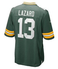 Allen Lazard 13 Green Bay Packers Game Team Jersey - Green
