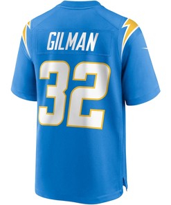 Alohi Gilman 32 os Angeles Chargers Game Jersey - Powder Blue