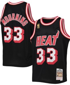Alonzo Mourning Miami Heat Mitchell & Ness 1996-97 Hardwood Classics Swingman Jersey - Black Nba