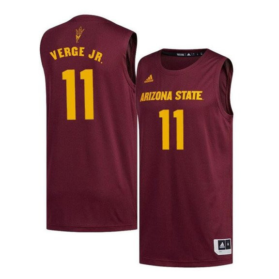 Alonzo Verge Jr 11 Arizona State Sun Devils Basketball Men Jersey - Maroon