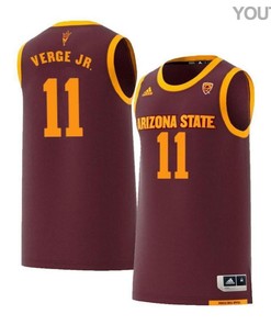 Alonzo Verge Jr. 11 Arizona State Sun Devils Retro Basketball Youth Jersey - Maroon
