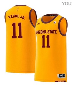 Alonzo Verge Jr. 11 Arizona State Sun Devils Retro Basketball Youth Jersey - Yellow