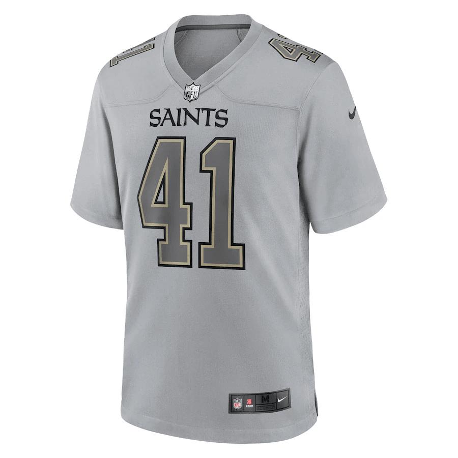 Alvin Kamara 41 New Orleans Saints Atmosphere Fashion Game Jersey - Gray