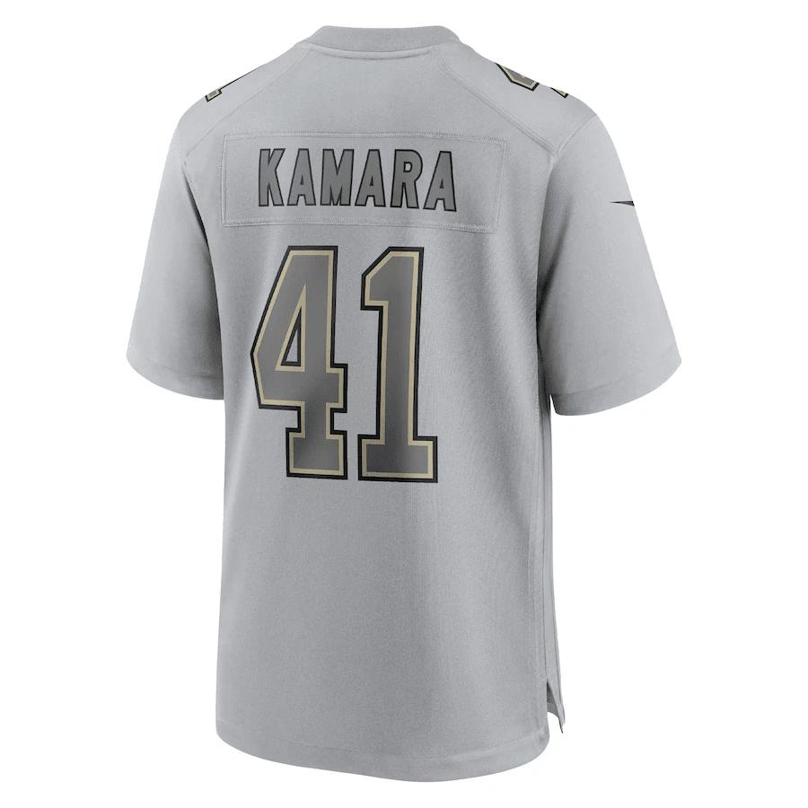 Alvin Kamara 41 New Orleans Saints Atmosphere Fashion Game Jersey - Gray