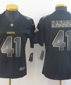 Alvin Kamara #41 New Orleans Saints Nfl Explosion Legendary Gold Black Jersey