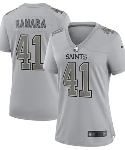 Alvin Kamara 41 New Orleans Saints Women's Atmosphere Fashion Game Jersey - Gray