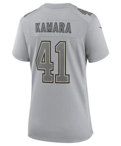 Alvin Kamara 41 New Orleans Saints Women's Atmosphere Fashion Game Jersey - Gray