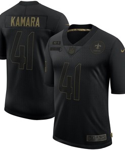 Alvin Kamara New Orleans Saints 2020 Salute To Service Limited Jersey - Black