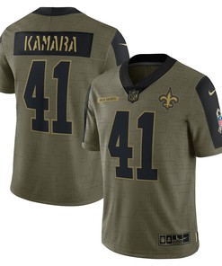 Alvin Kamara New Orleans Saints 2021 Salute To Service Limited Player Jersey - Olive Nfl