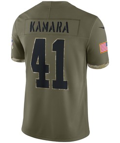 Alvin Kamara New Orleans Saints 2022 Salute To Service Limited Jersey - Olive