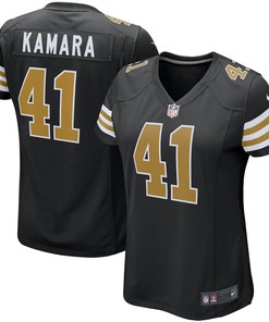 Alvin Kamara New Orleans Saints Womens Alternate Game Player Jersey - Black Nfl