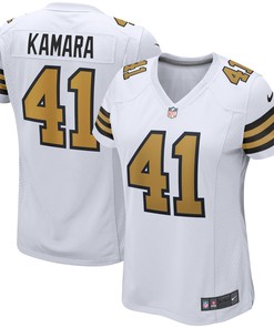 Alvin Kamara New Orleans Saints Womens Alternate Game Player Jersey - White Nfl