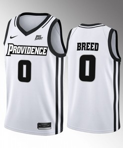 Alyn Breed 0 Providence Friars 2022-23 Home Uniform Jersey College Basketball White