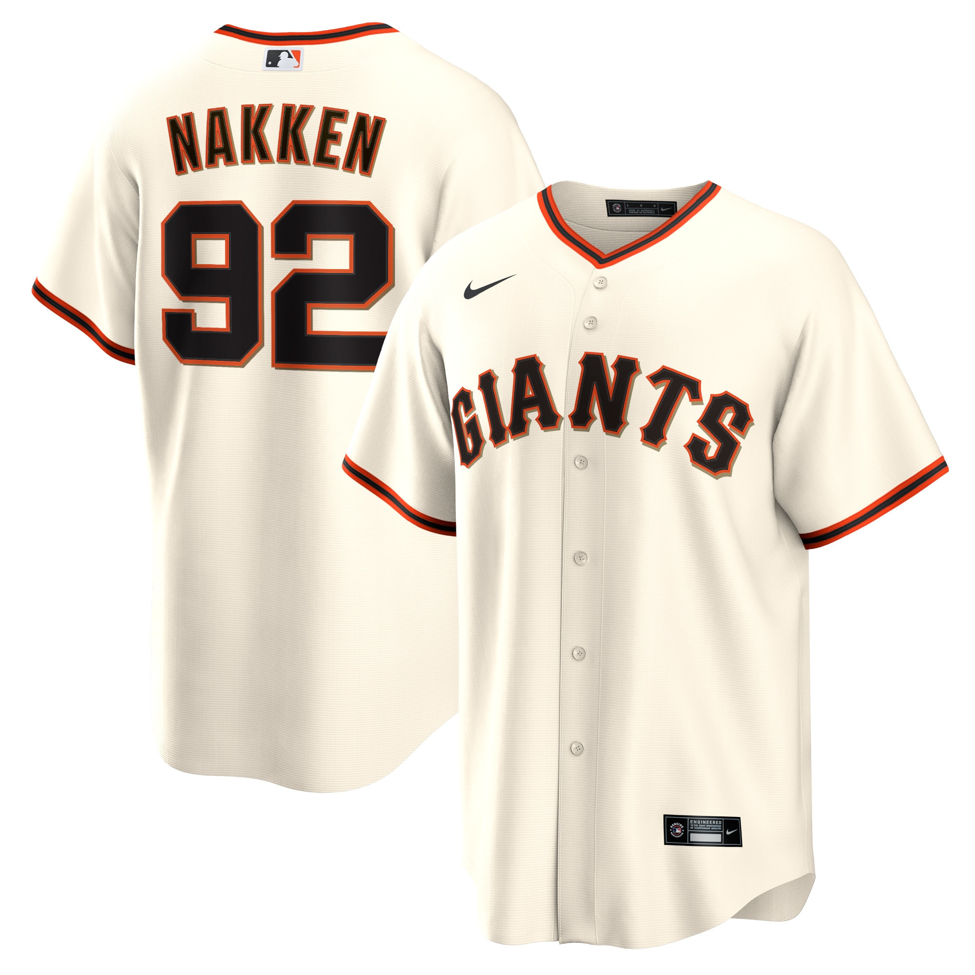 Alyssa Nakken San Francisco Giants Home Replica Player Jersey - Cream Mlb