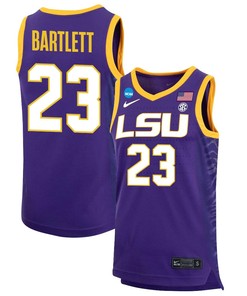 Amani Bartlett 23 LSU Tigers 2023 NCAA Basketball Jersey - Purple