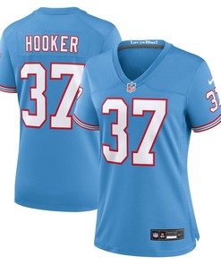 Amani Hooker 37 Tennessee Titans Oilers Throwback Alternate Game Women Jersey - Light Blue