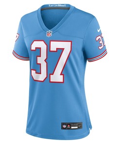 Amani Hooker 37 Tennessee Titans Oilers Throwback Alternate Game Women Jersey - Light Blue