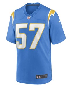 Amen Ogbongbemiga Los Angeles Chargers Game Player Jersey - Powder Blue