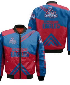 American Eagles Basketball Bomber Jacket  - Stripes Cross Shoulders - NCAA