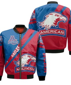 American Eagles Logo Bomber Jacket Cross Style - NCAA