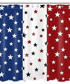American Flag Independence Day Shower Curtain for a Patriotic Bathroom Decor