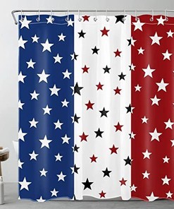 American Flag Independence Day Shower Curtain for a Patriotic Bathroom Decor