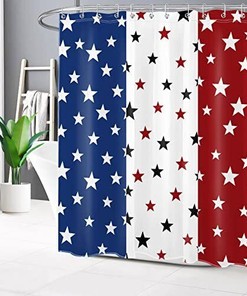 American Flag Independence Day Shower Curtain for a Patriotic Bathroom Decor