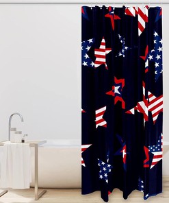 American Flag Unicorn Shower Curtain with Fun Design for a Creative Bathroom Decor