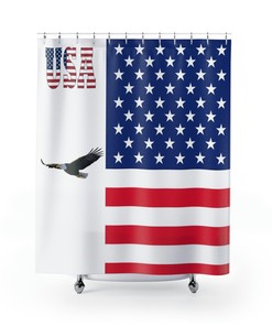 American Flagg Shower Curtain with National Pride for Home Decor