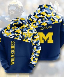 American Football Michigan Wolverines 3D Hoodie Michigan Wolverines NCAA Gifts
