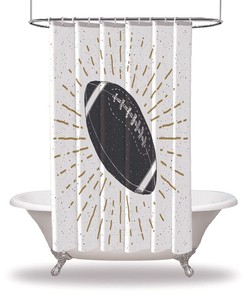 American Football Shower Curtain with Multiple Sizes for a Sports-themed Bathroom Decor
