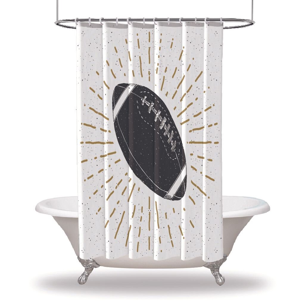 American Football Shower Curtain with Multiple Sizes for a Sports