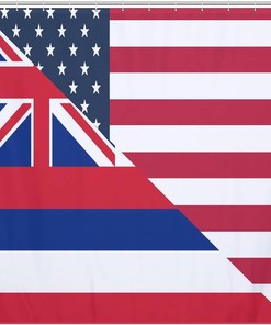 American Hawaii State Flag Shower Curtain for a Patriotic Bathroom Decor