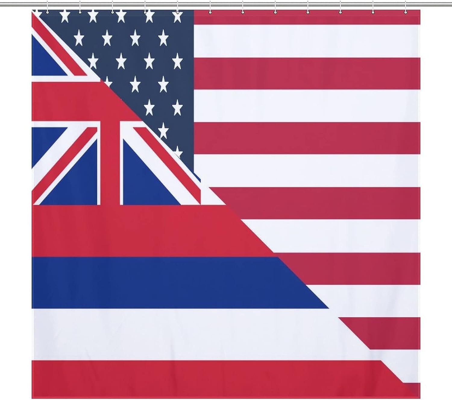 American Hawaii State Flag Shower Curtain for a Patriotic Bathroom Decor