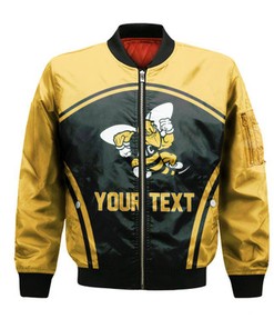 American International Yellow Jackets Bomber Curve Style Sport- NCAA