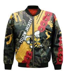 American International Yellow Jackets Bomber Sport Style Keep Go on- NCAA