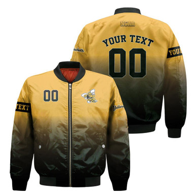 American International Yellow Jackets Fadded Bomber Jacket - NCAA