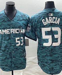 American League #53 Adolis Garcia 2023 Mlb All Star Game Limited Player Jersey - Teal