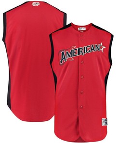 American League Majestic 2019 Mlb All-star Game Workout Team Jersey Red/navy