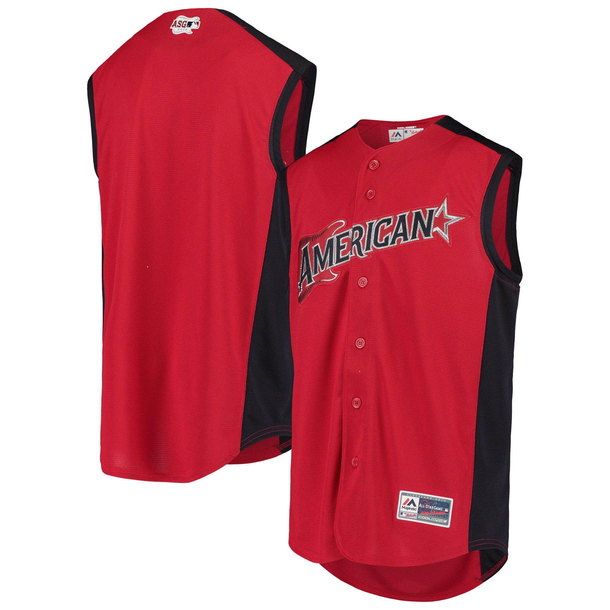 American League Majestic 2019 Mlb All-star Game Workout Team Jersey - Red/navy Mlb
