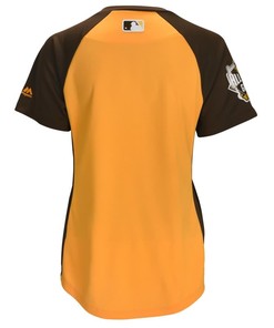 American League Majestic Womens 2016 Mlb All-star Game Batting Practice Jersey - Yellow/brown