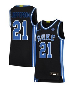 Amile Jefferson 21 Duke Blue Devils Elite Basketball Men Jersey - Black
