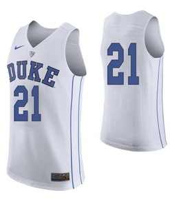 Amile Jefferson 21 Duke Blue Devils Road Elite Basketball Men Jersey - White