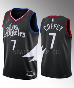 Amir Coffey 7 Los Angeles Clippers Black Statement Edition 2022-23 Jersey Swingman