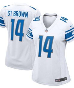 Amon Ra St Brown Detroit Lions Womens Player Game Jersey White Nfl