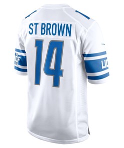 Amon-Ra St. Brown 14 Detroit Lions Player Game Jersey - White