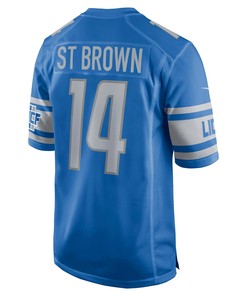 Amon-Ra St. Brown Detroit Lions Game Player Jersey - Blue Jersey